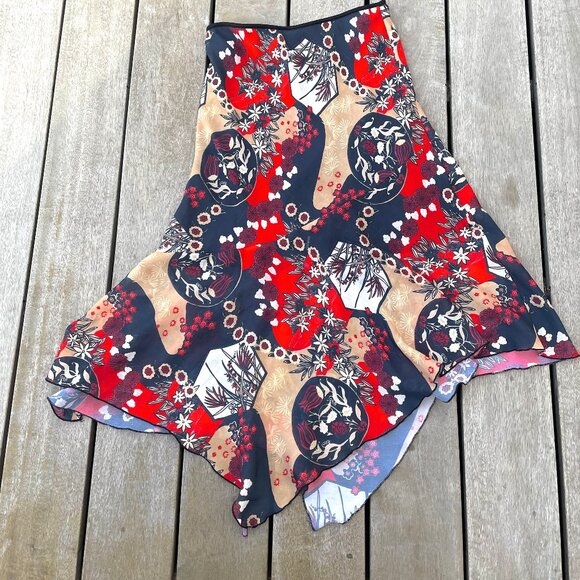 Women's Wanted Size Large Asian Skirt - Like New! Gorgeous Colors & Design! - Picture 3 of 8